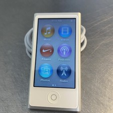 Apple iPod nano 7th Gen Silver (16gb . New Battery installed. Very Nice picture