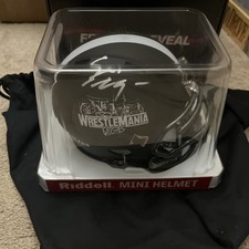 Fanatics WWE Sami Zayn WrestleMania Vegas Sami Zayn Signed Mini Helmet /25 Auto picture