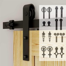 4-20FT Sliding Barn Door Hardware Closet Track Kit for Single/Double/Bypass Door picture