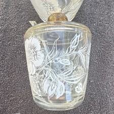 VTG Jeannette Glass Party-Aide Barbecue Set 4 Jar Caddy Complete 13 Pc Box picture