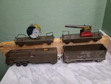 Marx Lumar Arny Supply Floor train tin antique pull toy train set old look picture