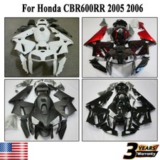 Unpainted/Gloss/Matte Black/Red Fairing Kit w/ Bolt For Honda CBR600RR 2005 2006 picture
