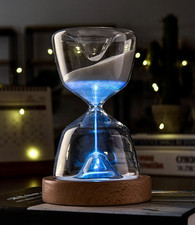 NEW YEAR Rotating Multicolor LED Warm Light Accurate 10 Min Glass Hourglass Sand picture