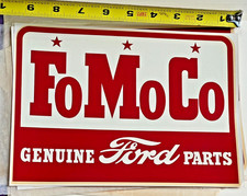 VINTAGE NOS GENUINE FORD FOMOCO PARTS SIGN DOOR WINDOW DECAL 9.5 x 6.5