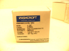 15-W-1005P-H-01B-VAC ASHCROFT  Pressure Gauge - 0-30 HG VAC - nib picture
