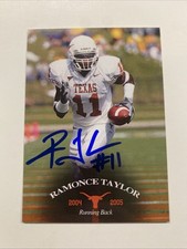 B-176 Ramonce Taylor Autographed 2011 Style Custom Football Card Texas Longhorn picture