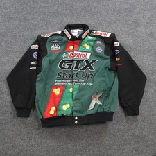 Main Gate Jacket Mens L Green NHRA Drag Racing John Force Castrol GTX Racecar picture