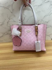 Coach CER24 Pink Signature Tote Bag Double Handle Shoulder Bag New w/ Tags picture