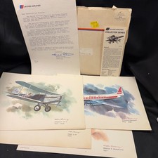 4 United Airlines Collector Series Nixon Galloway Art Prints Douglas M-3 Vickers picture