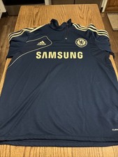 Chelsea FC 2012 13 Adidas Training Warm Up Jacket 1/4 Zip Blue Size Large picture