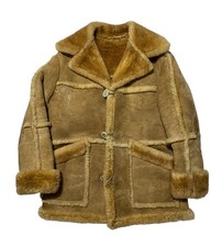 Vintage Overland Sheepskin Jacket Mens 46 Shealing Ranch USA picture