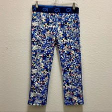 🆕 GapFit Neon Patterned Cropped Leggings - White, Blue, Pink & Yellow picture