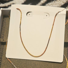 Tri-Color Multicolor Metal Chain Necklace Gold/Silver/Rose Gold 14k Gold picture