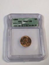 1960 Small Date MS67 Red High Grade LINCOLN CENT picture