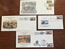 Charles M Russell Lot of 4 - Set of Stamps - 1989 Montana Statehood Centennial picture