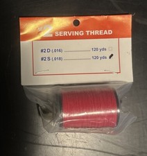 Bcy 350 Nylon Braided Serving #2 .018 Red 120yds picture