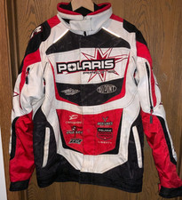 Sz Small Men’s Pure Polaris Snowmobile Racing Ski Jacket Coat Red Black White picture