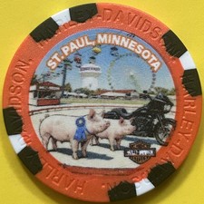 Harley Davidson Wide Print Poker Chip from St Paul HD 2026 Minnesota State Fair picture