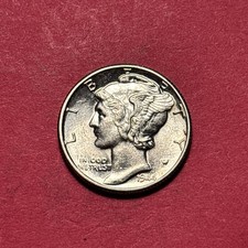(1) Beautiful Vintage 1944-P Mercury Dime CHOICE BU-BRILLIANT UNCIRCULATED picture