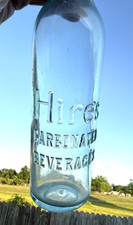 RARE ANTIQUE ORIGINAL HIRES ROOT BEER CROWN TOP BOTTLE  STRONG EMBOSSING picture