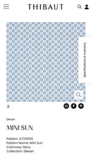 Anna French Wallpaper Mini Sun In Navy AT 24569 picture