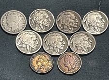 1874/1908 Pennies + 1883 V-5c;1914, 1919 P & D, 1924-S,two 1926 Buffalo Nickel’s picture