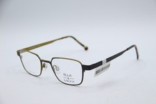 NEW ELLA & MAXX 701206 COL. 55 BLACK LIME HORN AUTHENTIC FRAMES EYEGLASSES 47-19 picture
