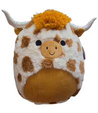 Squishmallows Kellytoy Alonzo the Highland Cow 16” Fuzzamallow Plush NWT RARE picture