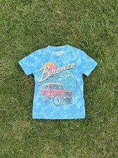Abercrombie Kids Boys Blue Tie Dye Bronco Truck Graphic T-Shirt Size 5/6 EUC picture
