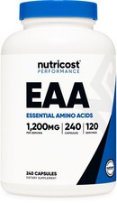 Nutricost EAA Capsules 1200mg, 120 Servings, 240 Capsules - Essential Amino Acid picture