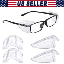 1~200 Pairs Side Shields For Eye Glasses Slip On Safety Glasses Shield Universal picture