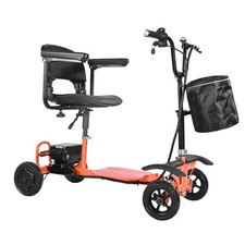 VEVOR 4 Wheel Folding Mobility Scooter 265lbs 48V Lithium Adults Seniors Orange picture