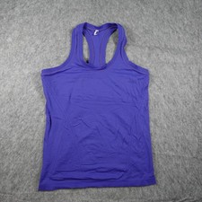 Athleta Top Women Medium Blue Purple Seamless Racerback Activewear Tank picture