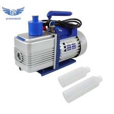 110V 9.6 CFM 1 HP Single-Stage Rotary Vane HVAC Air Vacuum Pump with Oil Bottle picture