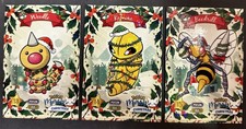 WEEDLE X KAKUNA X BEEDRILL LOT-POKEMON KANTO COLLECTOONS CHRISTMAS HOLO picture