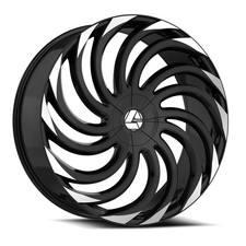 Azara AZA-534 5x112/5x114.3 18x8 +35 Gloss Black & Machined Wheel Rim Fits Golf picture