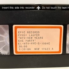 CYNDI LAUPER MTV New Years Eve Party 1984 - VHS Tape - Excellent Condition picture