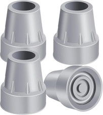Crutch Tips, 4-Pack 7/8 Inch Upgrade Heavy Duty Rubber Crutch Accessories Replac picture