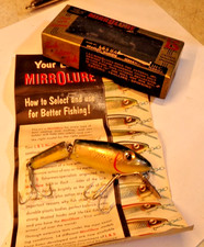 Vintage L&S Mirro Lure Jointed Fishing Lure 15M19 in original box picture