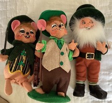 Vintage Lot Of 3 Annalee St Pats Day Figures 8” USA picture