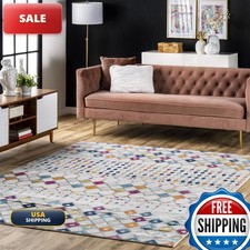 nuLOOM Blythe Multicolor Trellis Power Loomed Area Rug 4' x 6' picture