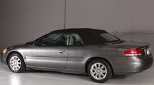 Fits 96-00 Chrysler Sebring Convertible Top & Glass window Black on Gray picture