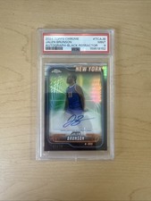 2024 Topps Chrome Jalen Brunson Black Refractor Auto #/10 PSA 9 #TCAJB Knicks picture