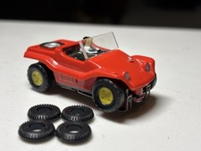 Vintage Aurora TJet Red Dune Buggy Roadster #1398 HO Slot Car picture