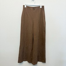 NWT Quince Ultra-Stretch Ponte Super Wide Leg Pant Women’s Size L Roasted Pecan picture