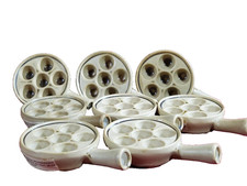 ANTIQUE Set of 8 FRENCH Mini Meatballs Escargot  Quail Egg Cookers/Servers picture