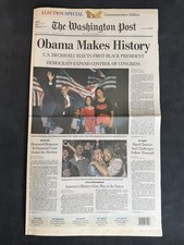 President Obama Elected Washington Post Commemorative Newspaper picture
