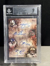 2014 Topps OBJ Mike Evans RC Inception Quad Rookie Auto /25  BGS 9 Auto 10 picture