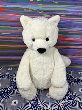 NWT Jellycat Bashful Arctic Fox Medium Plush Retired Rare Cream White Cub Toy picture
