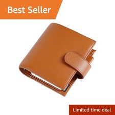 Moterm Leather Ring Planner Luxe Pocket Pebble Burnt Orange picture